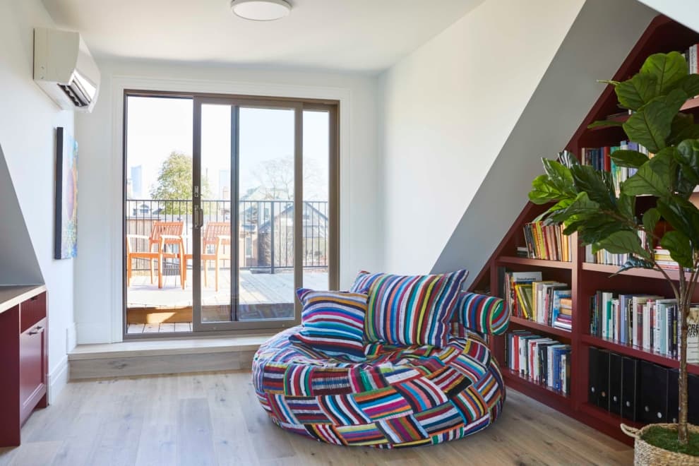 Second-floor library