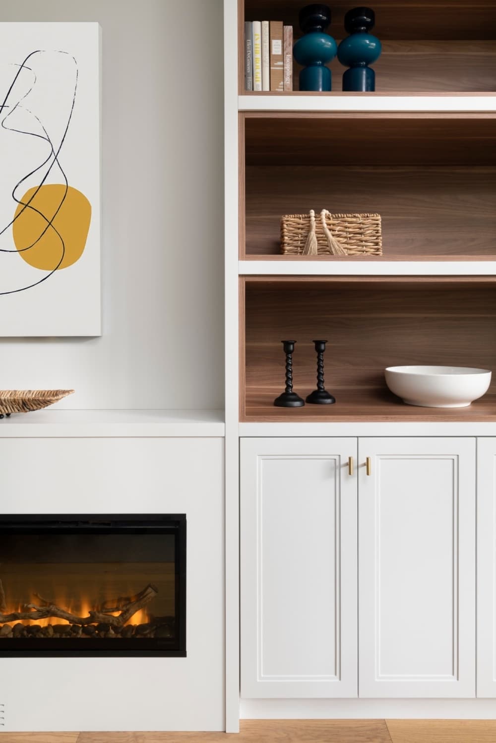 Boulton interior living room cabinetry detail