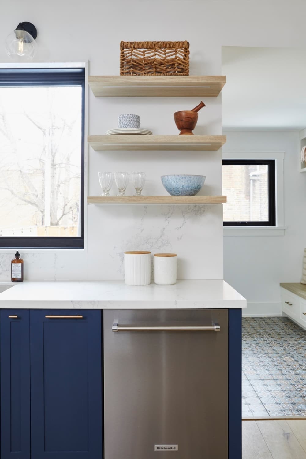 Kitchen shelving details