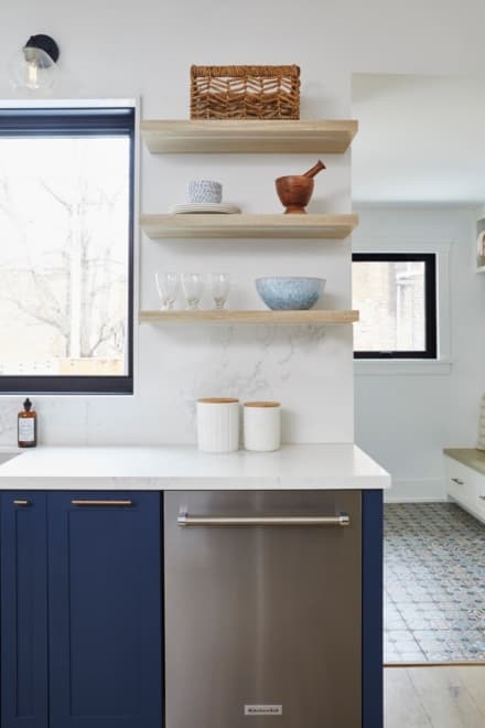 Kitchen shelving details
