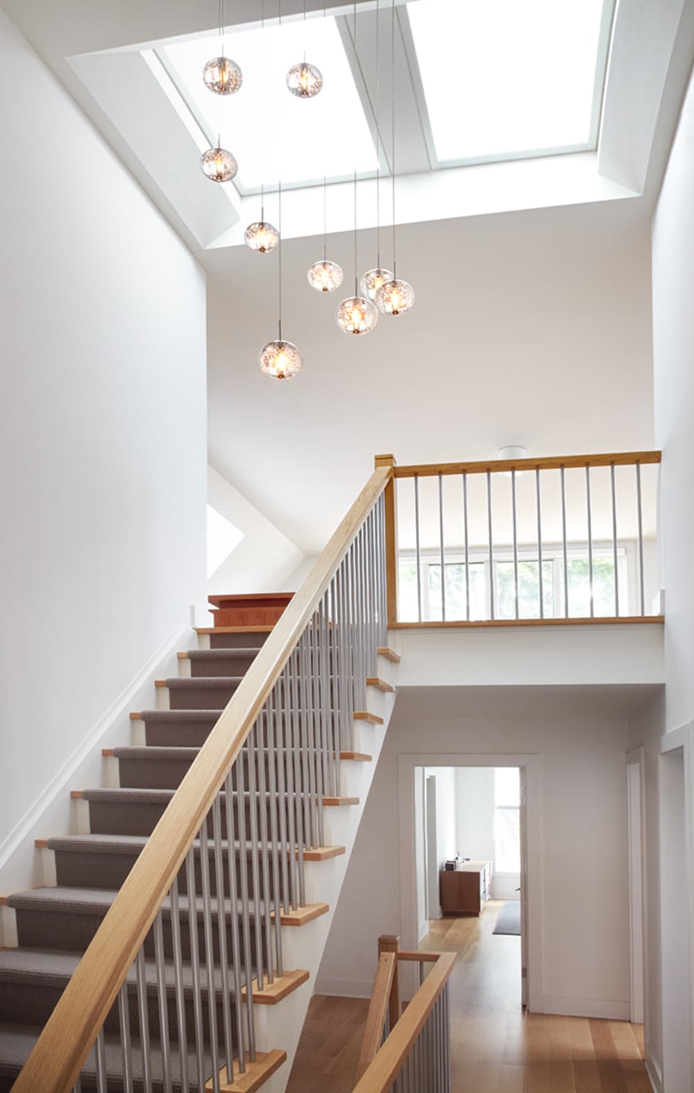 Staircase with loads of natural light