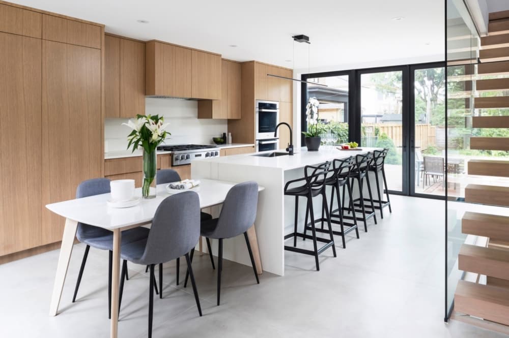 Prince edward interior kitchen stairs and rear view angle