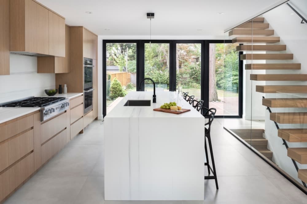 Prince edward interior kitchen stairs and rear view