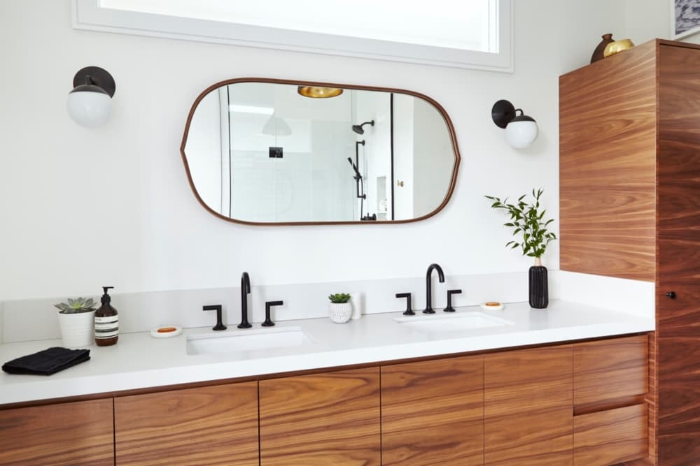 Robinson interior bathroom his and hers sink detail